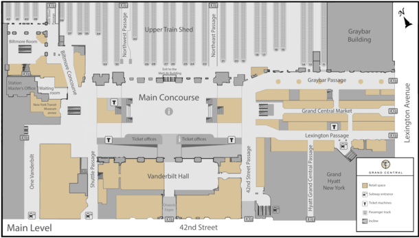 LIRR Grand Central Map